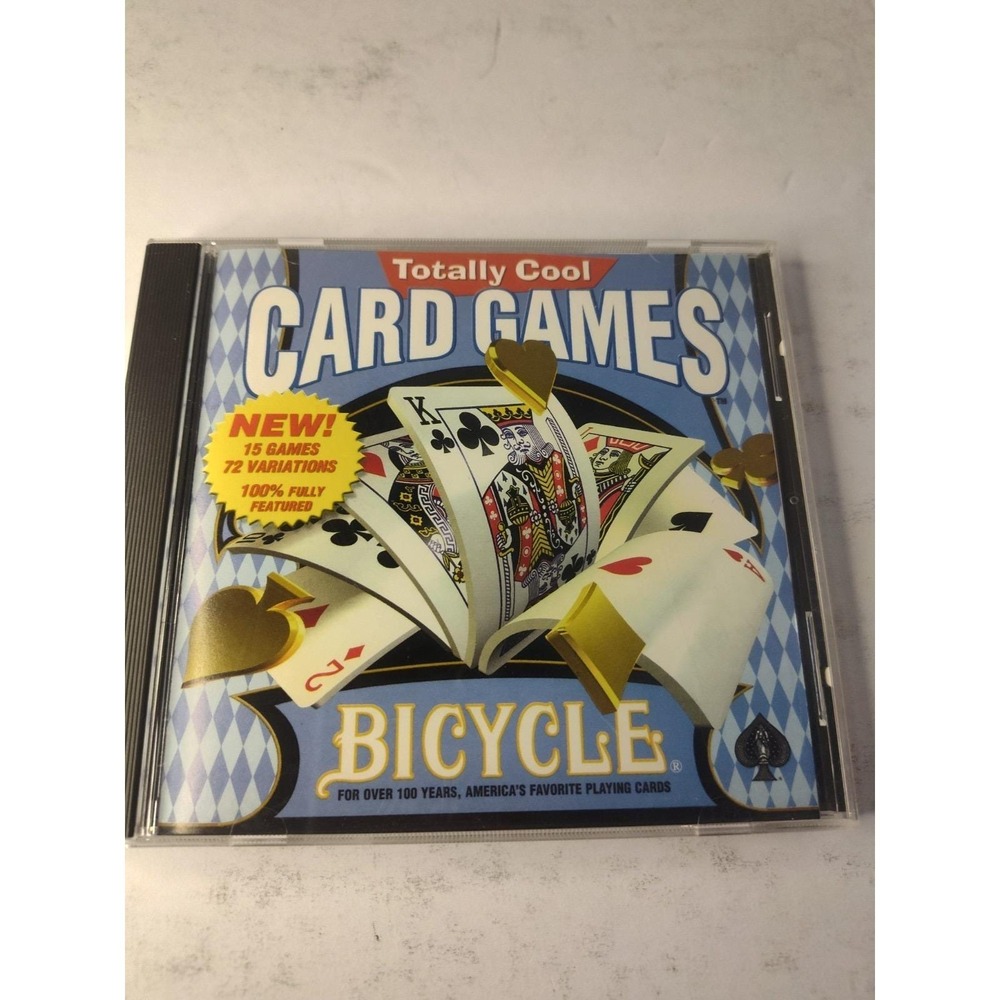 Bicycle Totally Cool Card Games PC CD-ROM 1999 Video Games Windows 95/98
